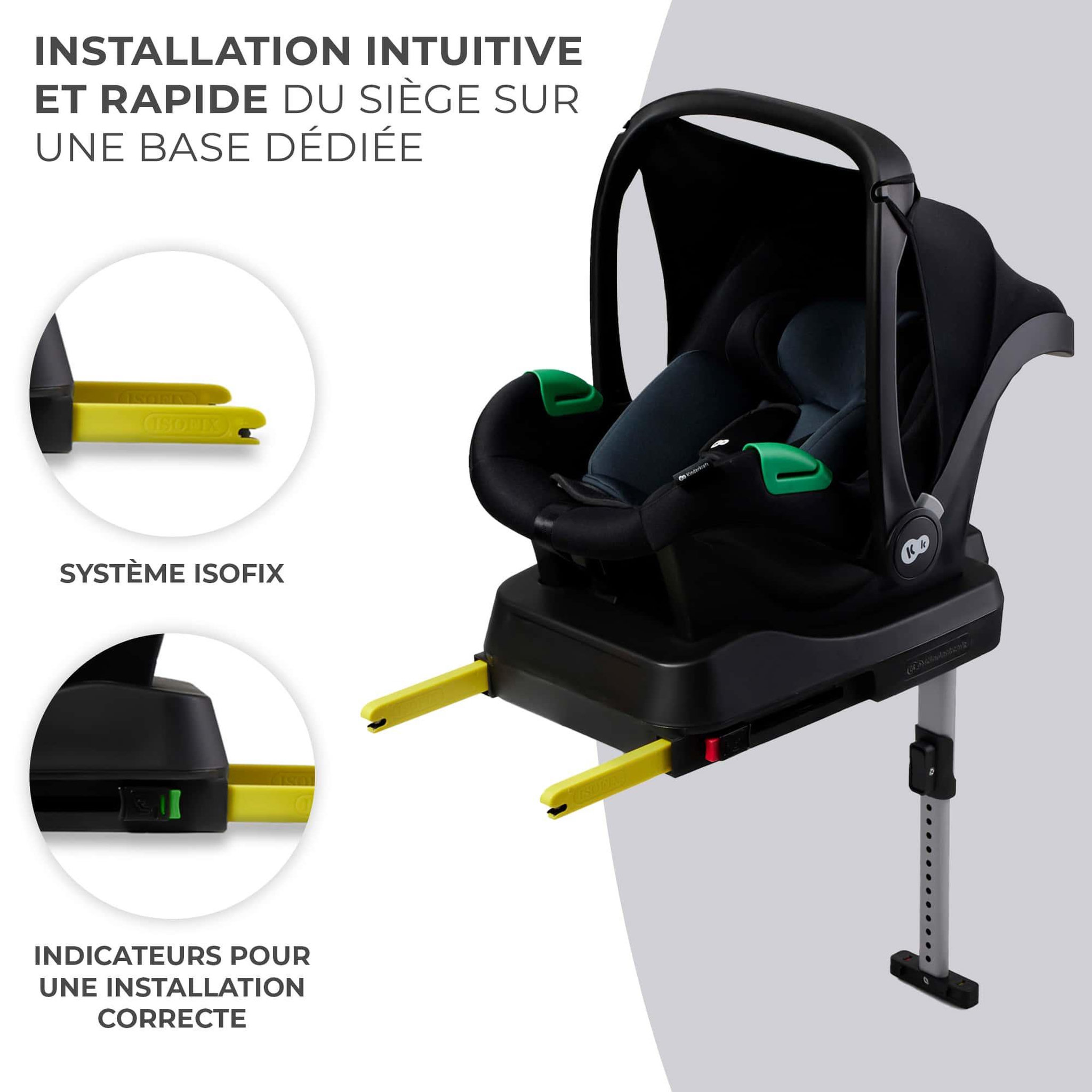 Voir la diapositive 4 : KINDERKRAFT Siège auto i-Size naissance avec protections renforcées