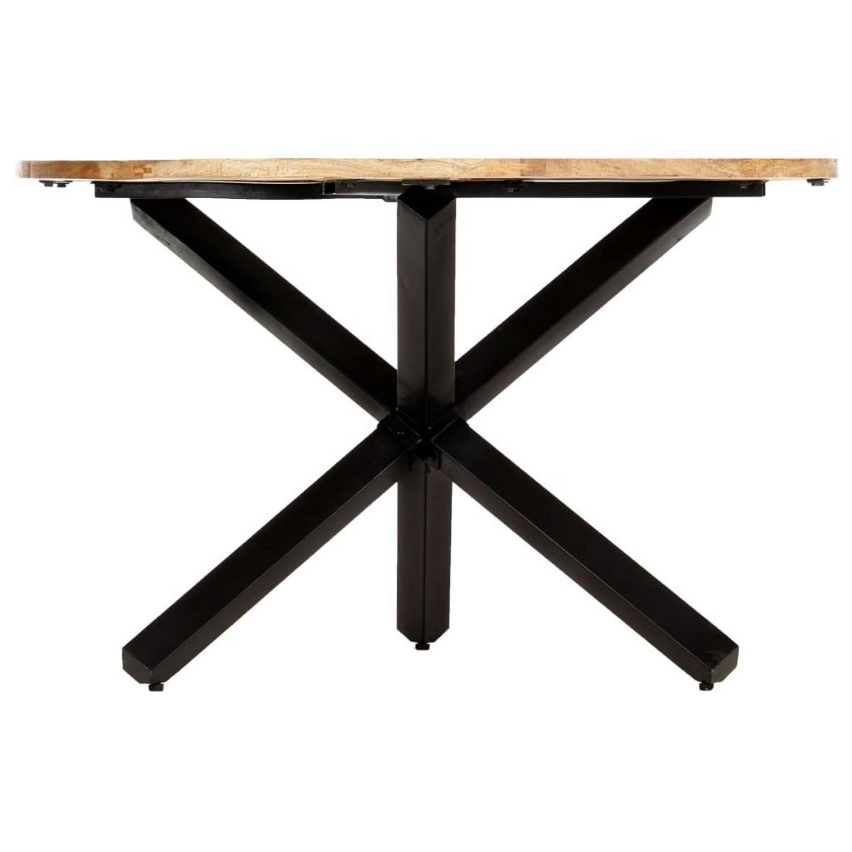VIDAXL Table a manger Rond 120x76 cm Bois de manguier massif