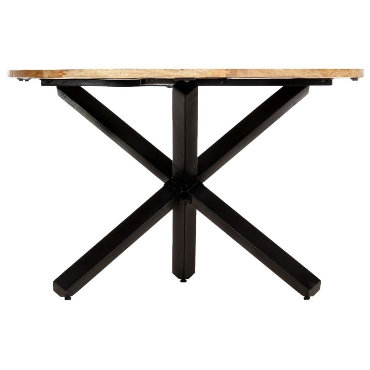 VIDAXL Table a manger Rond 120x76 cm Bois de manguier massif