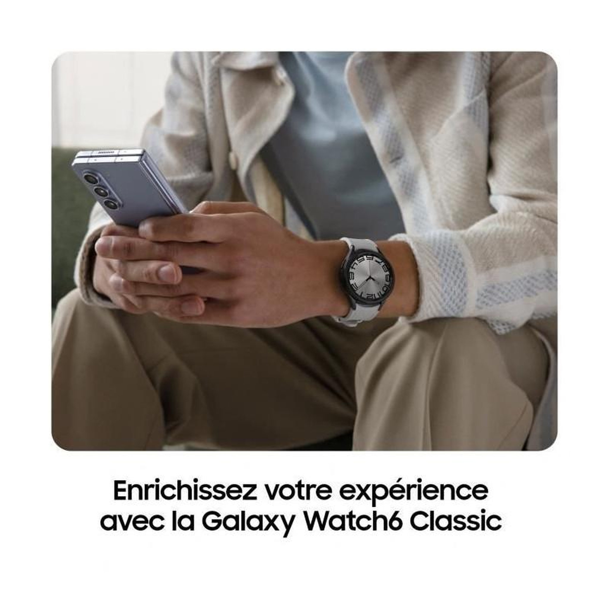 Voir la diapositive 6 : Samsung Montre connectée Galaxy Watch6 Classic 4G Noir 43mm