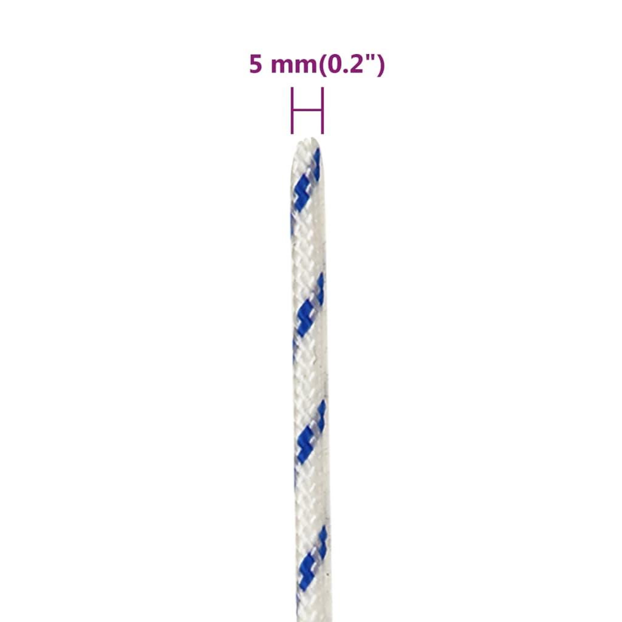Voir la diapositive 6 : VIDAXL Corde de bateau Blanc 5 mm 50 m Polypropylene