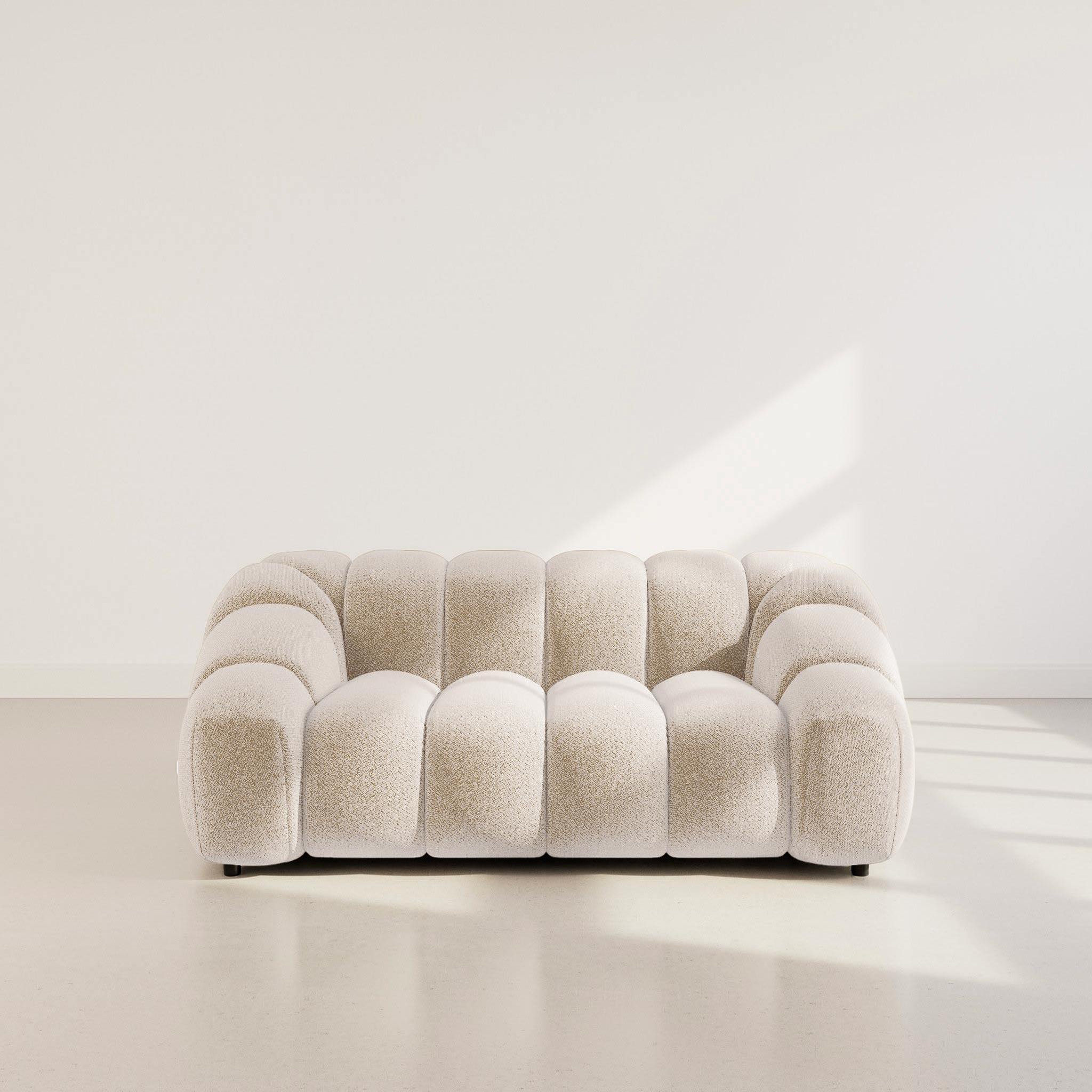 Voir la diapositive 2 : LISA DESIGN Ava - canapé 3 places en velours texturé