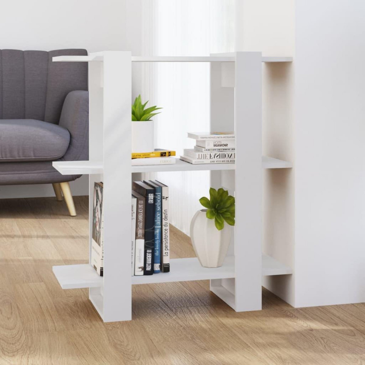 VIDAXL Bibliotheque/Separateur de piece Blanc 80x30x87 cm