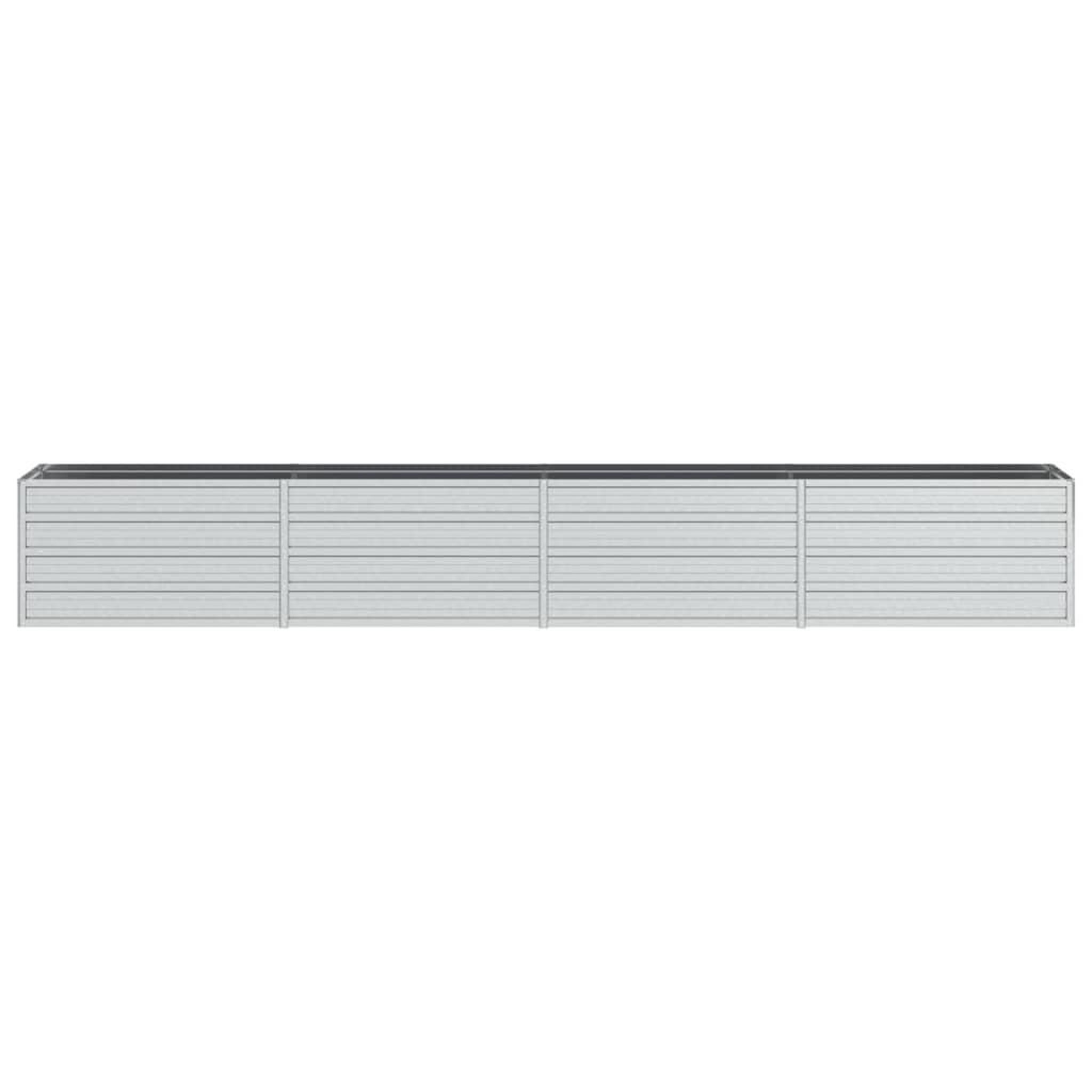 Voir la diapositive 4 : VIDAXL Lit sureleve de jardin 320x40x45 cm Acier galvanise Argente