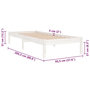 Voir la diapositive 6 : VIDAXL Cadre de lit sans matelas blanc bois massif 90x200 cm
