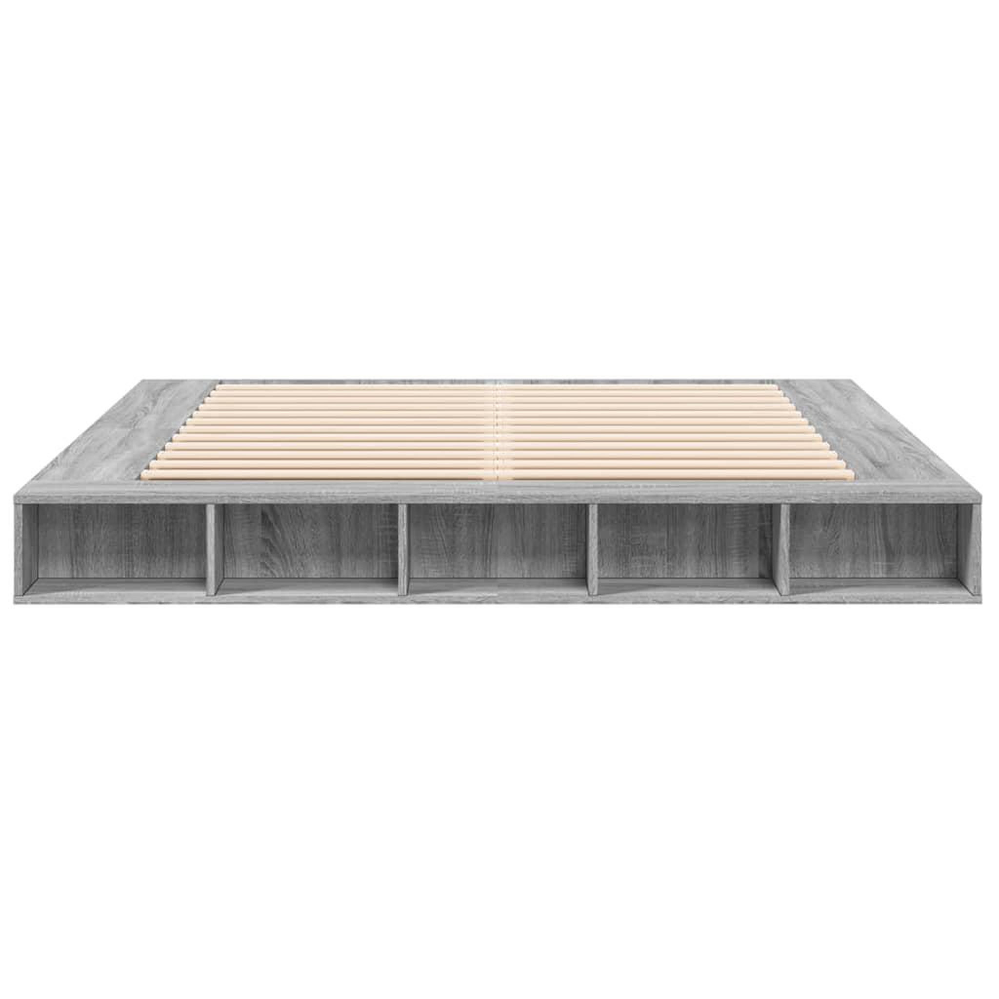Voir la diapositive 4 : VIDAXL Cadre de lit sans matelas sonoma gris 180x200 cm