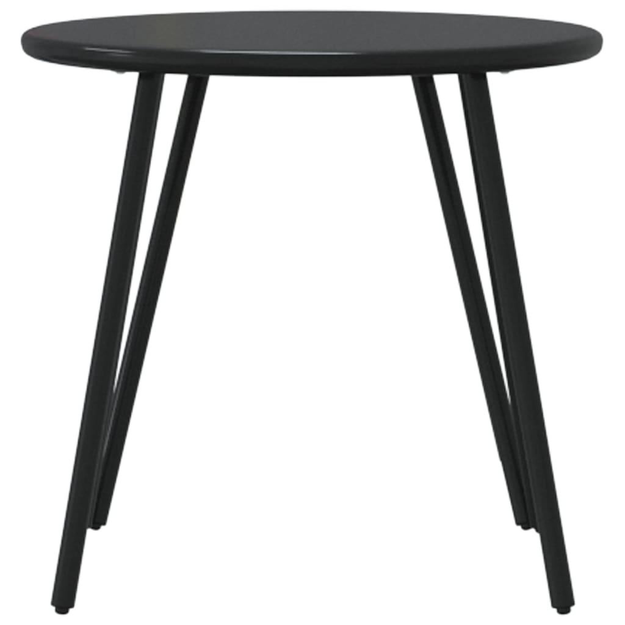 Voir la diapositive 5 : VIDAXL Tables basses de jardin 2pcs rondes noir acier enduit de poudre
