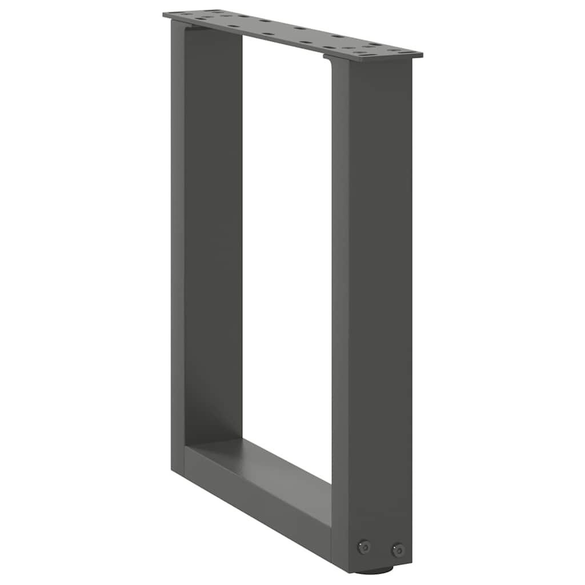 Voir la diapositive 4 : VIDAXL Pieds de table basse forme de U 2 pcs anthracite 28x(42-43) cm