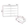 Voir la diapositive 3 : BEST MOBILIER Celia - commode 8 tiroirs - effet bois - 139 cm - style contemporain