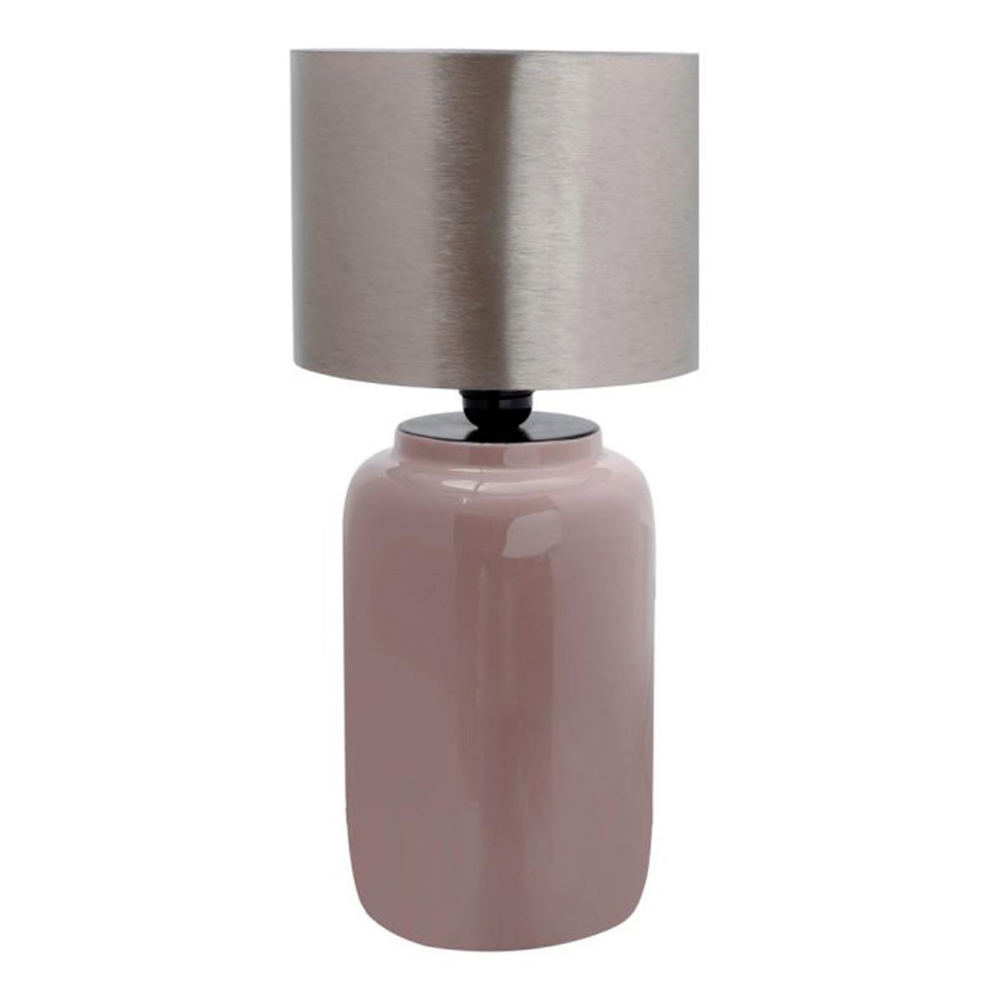 Voir la diapositive 1 : Paris Prix Lampe à poser design  tino  43cm vieux rose & argent