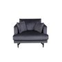 Voir la diapositive 2 : Paris Prix Fauteuil en Velours  Sofia  104cm Gris Foncé