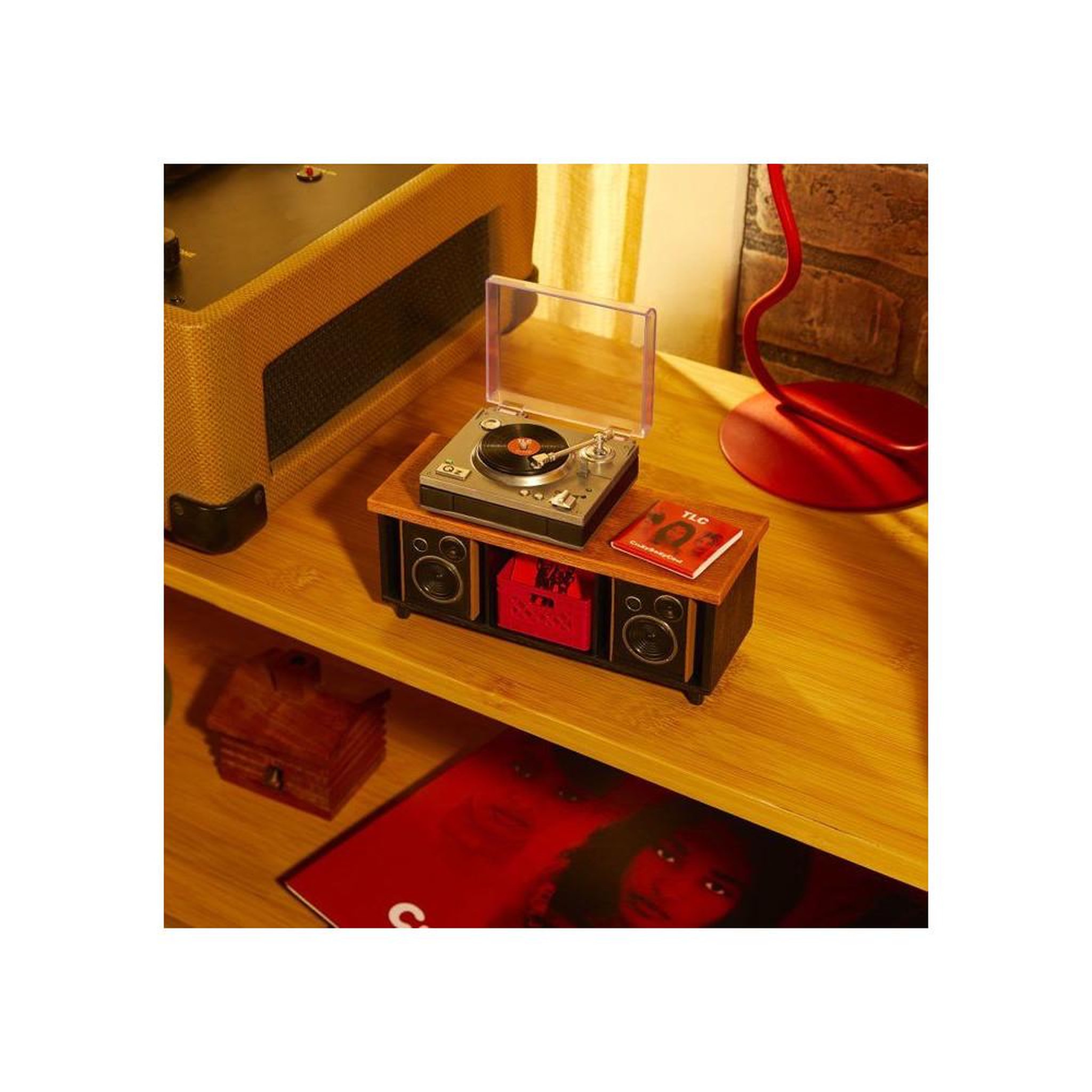 Voir la diapositive 5 : Set platine vinyle miniature jouet 2 haut-parleurs et 1 vinyle, multicolore, pour enfants dès 8 ans