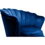 Voir la diapositive 4 : Habitat et Jardin Fauteuil velours  Floria  - 70 x 73 x 76 cm - Bleu