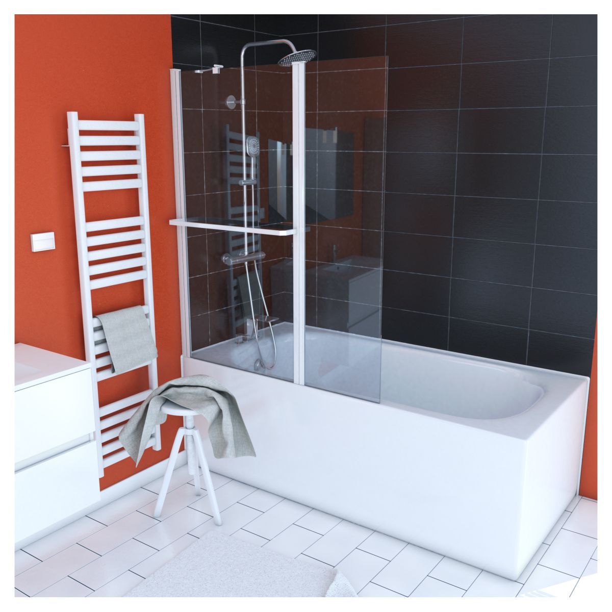 Pare baignoire IBIZA WHITE