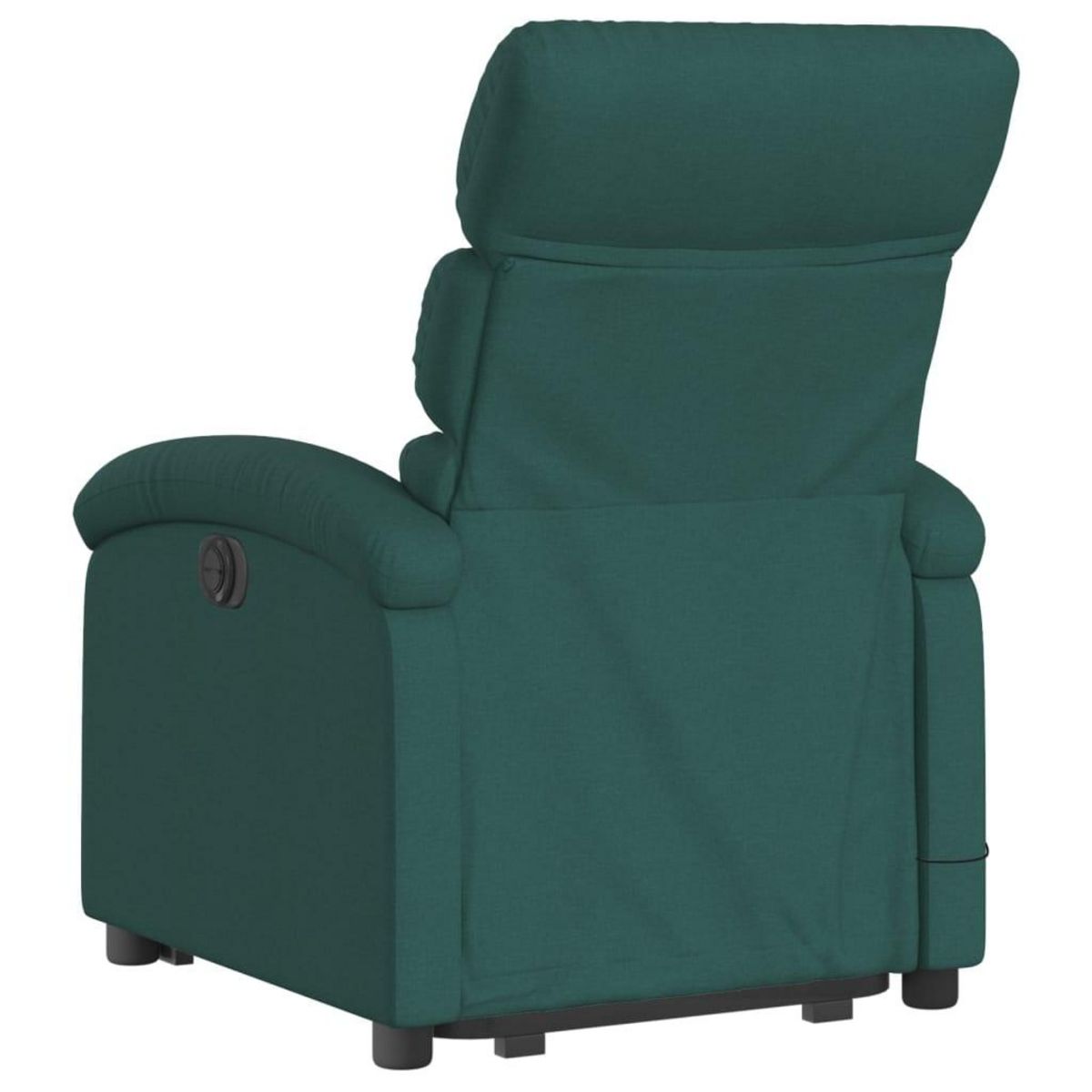 VIDAXL Fauteuil inclinable de massage electrique Vert fonce Tissu