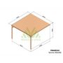 Voir la diapositive 2 : JARDIDECO Pergola adossée en bois Rennes 400 x 400 cm - Maderland