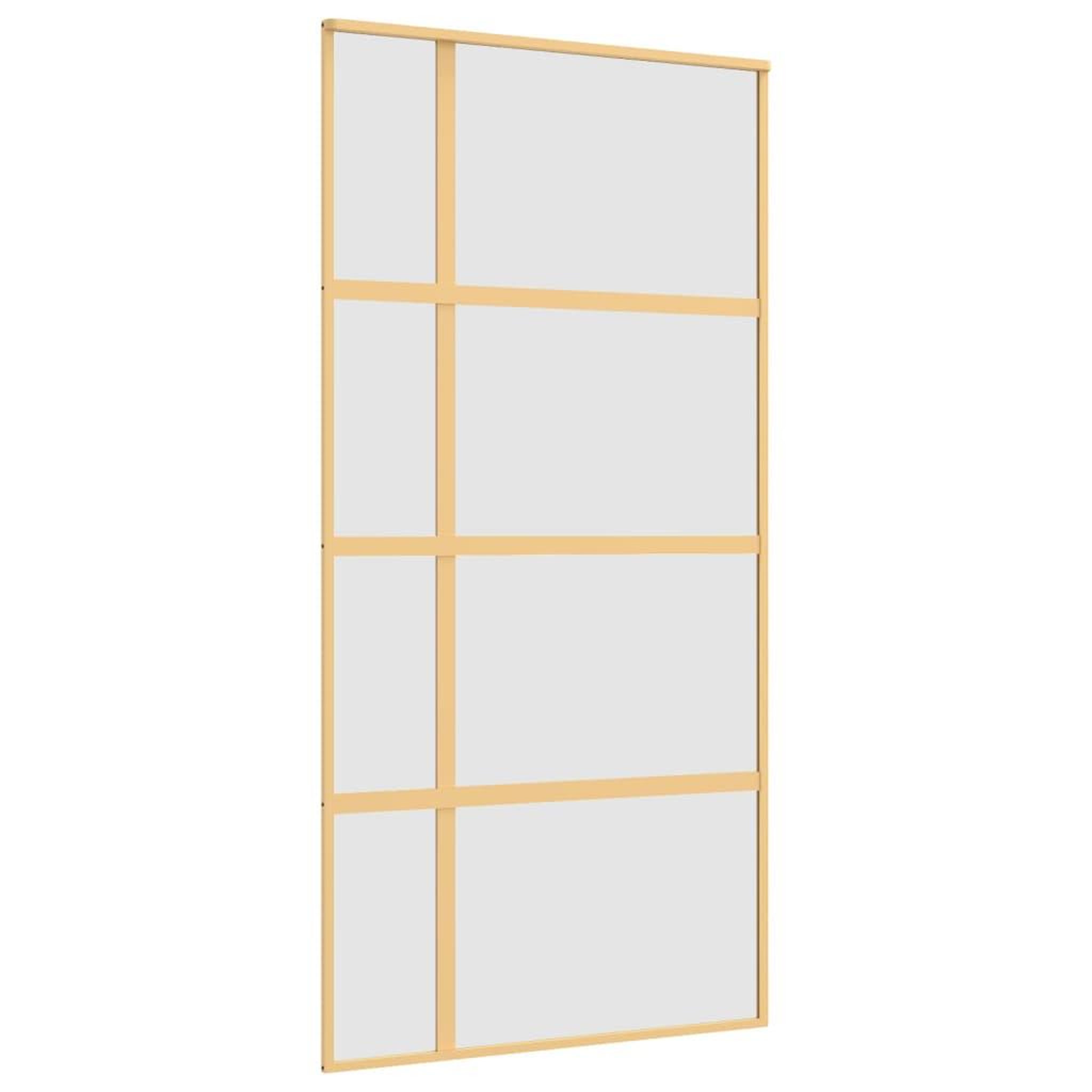 Voir la diapositive 2 : VIDAXL Porte coulissante dore 102,5x205 cm verre ESG depoli aluminium