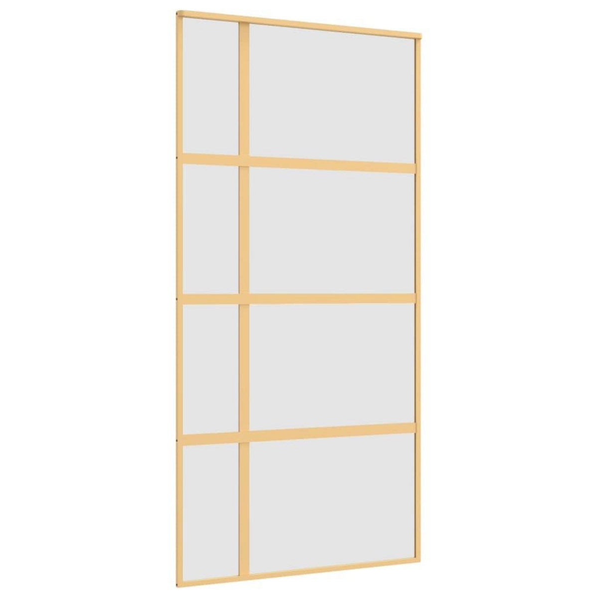VIDAXL Porte coulissante dore 102,5x205 cm verre ESG depoli aluminium