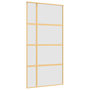 Voir la diapositive 2 : VIDAXL Porte coulissante dore 102,5x205 cm verre ESG depoli aluminium