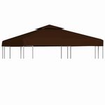 VIDAXL Toile superieure double de belvedere 310 g/m^2 3x3 m Marron