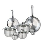ELO Ensemble de 2 Poêles de cuisson 24 et 32 cm et 4 faitouts 12, 16, 20 et 24 cm Elo Profi Brillant
