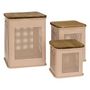 Voir la diapositive 1 : ATMOSPHERA Lot de 3 Coffres de Rangement  Azae  46cm Beige