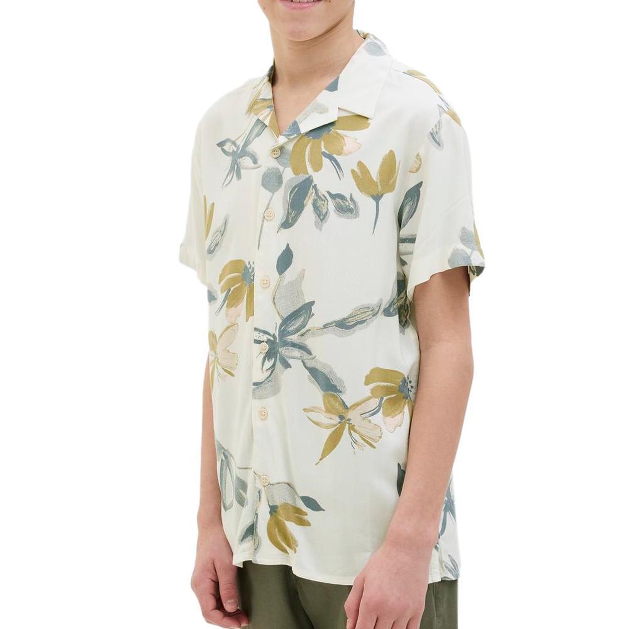 Voir la diapositive 1 : Jack & Jones Chemise à Fleurs Ecru Enfant Jack & Jones Cloud Dancer