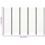 Voir la diapositive 6 : VIDAXL Cloison de separation 5 panneaux Blanc 250x180 cm