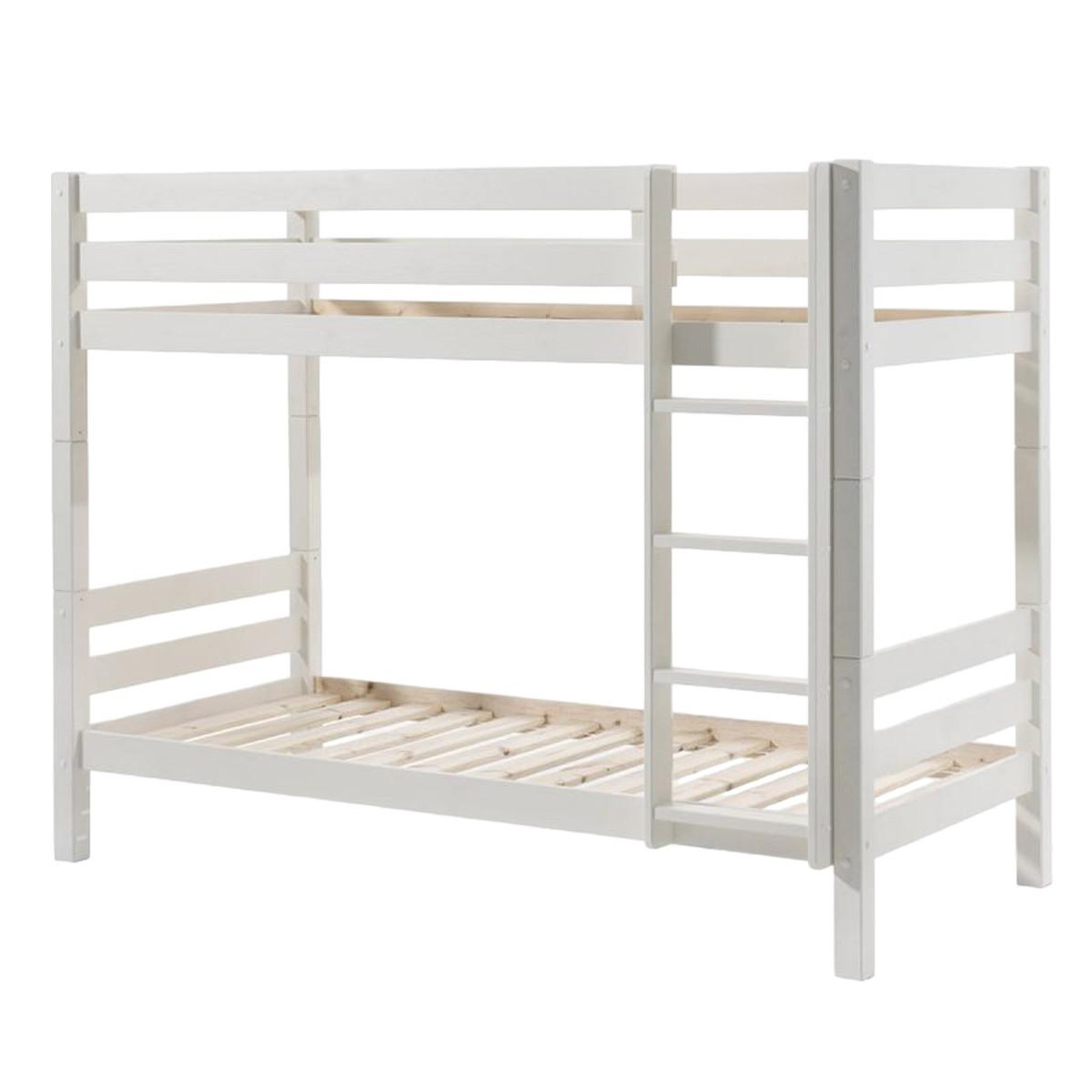Paris Prix Lit superposé enfant bois  pino  90x200cm blanc