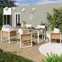 Voir la diapositive 4 : MERAX Salon de jardin 6 places en corde tressée avec table et fauteuils