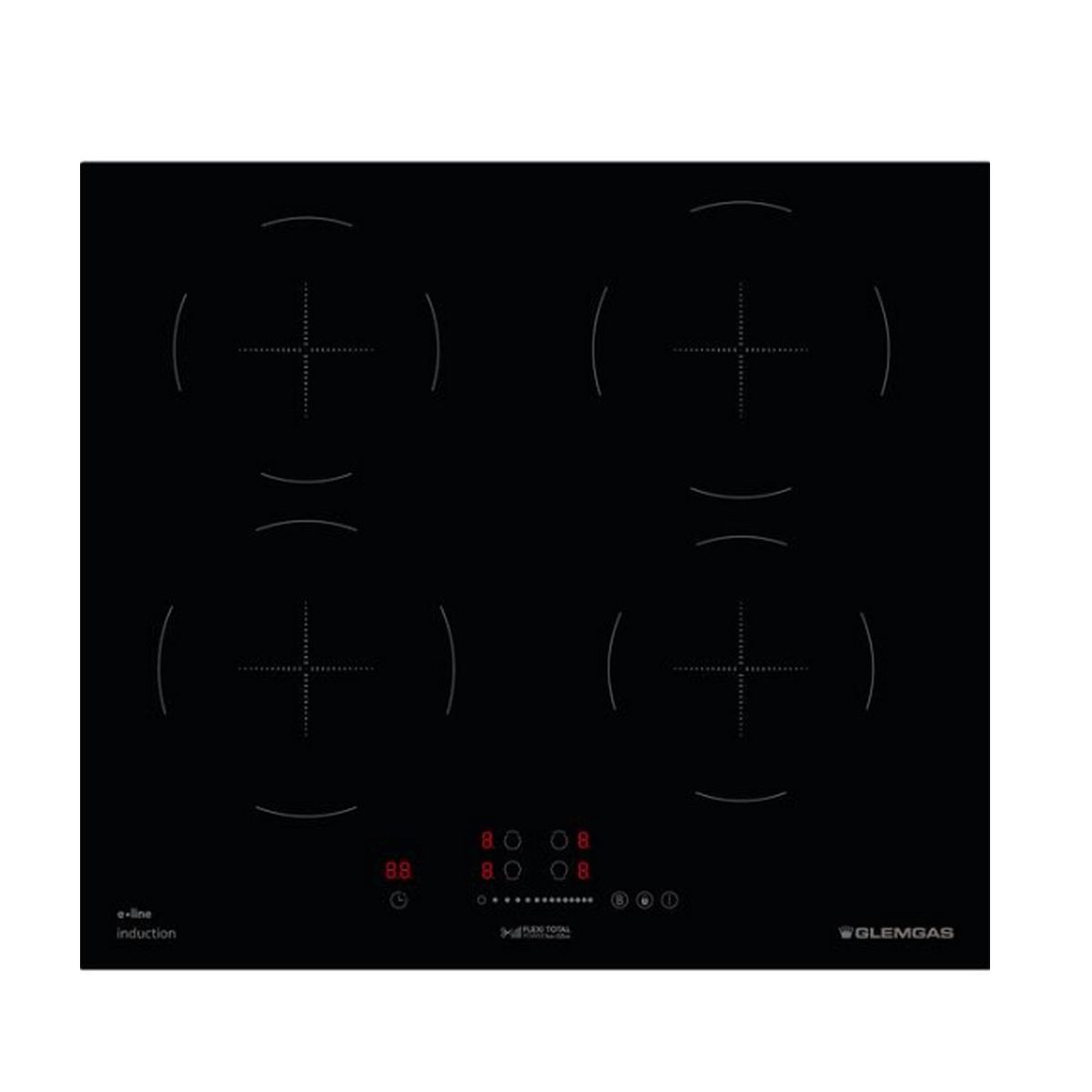 Glem Plaque de cuisson induction 60cm 4 feux 7200w - GTI640SL