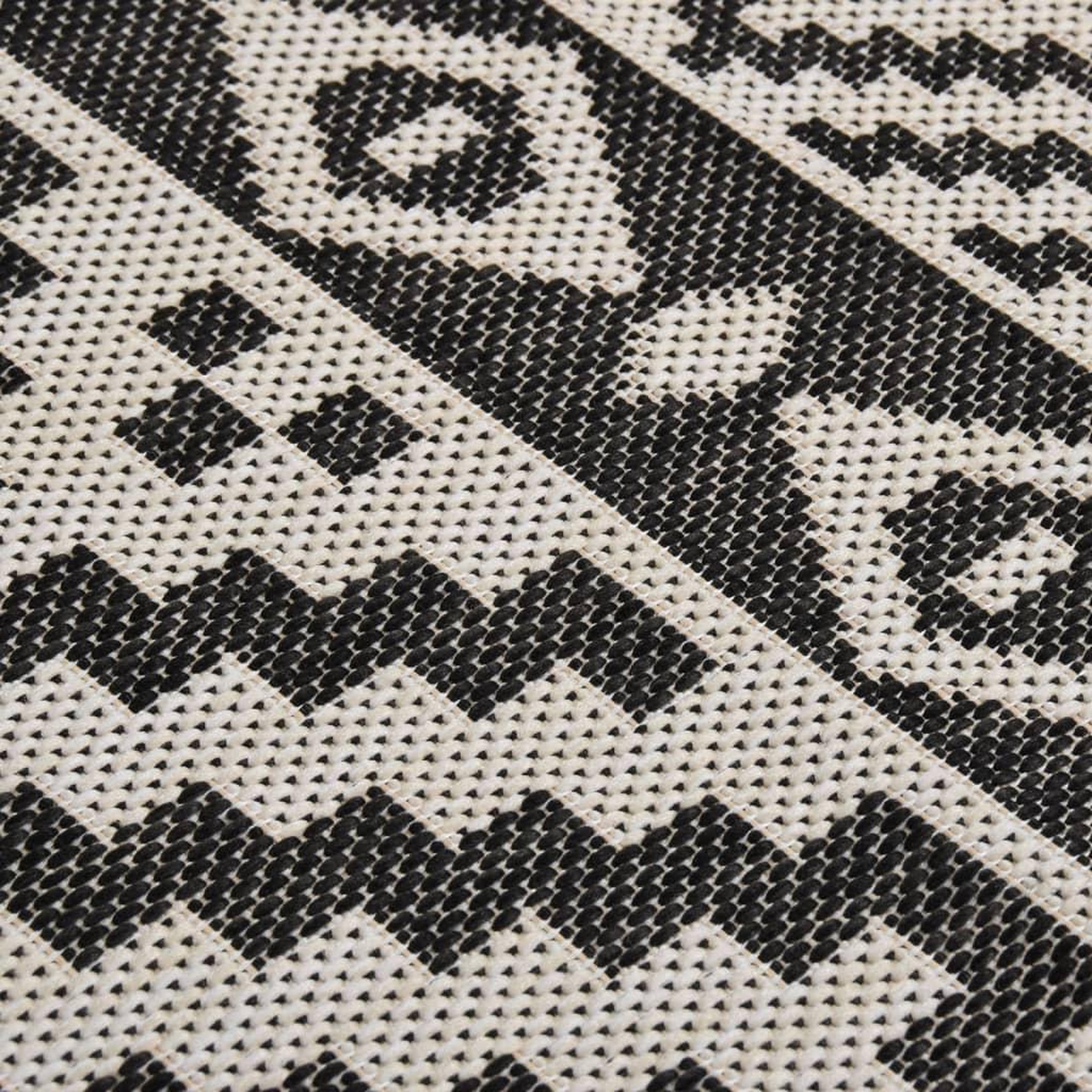 Voir la diapositive 5 : VIDAXL Tapis a tissage plat d'exterieur 80x150 cm Rayures noires