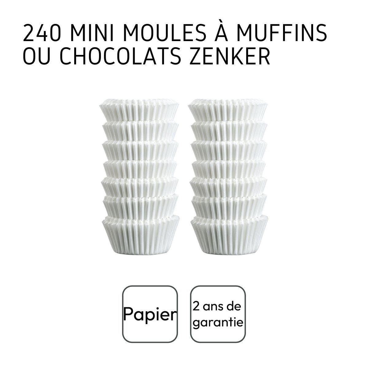 ZENKER Lot de 240 moules à muffins en papier 3 cm Zenker Smart Pastry