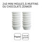 Voir la diapositive 4 : ZENKER Lot de 240 moules à muffins en papier 3 cm Zenker Smart Pastry