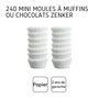Voir la diapositive 4 : ZENKER Lot de 240 moules à muffins en papier 3 cm Zenker Smart Pastry
