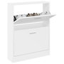 Voir la diapositive 3 : VIDAXL Armoire a chaussures Blanc 59x17x81 cm Bois d'ingenierie