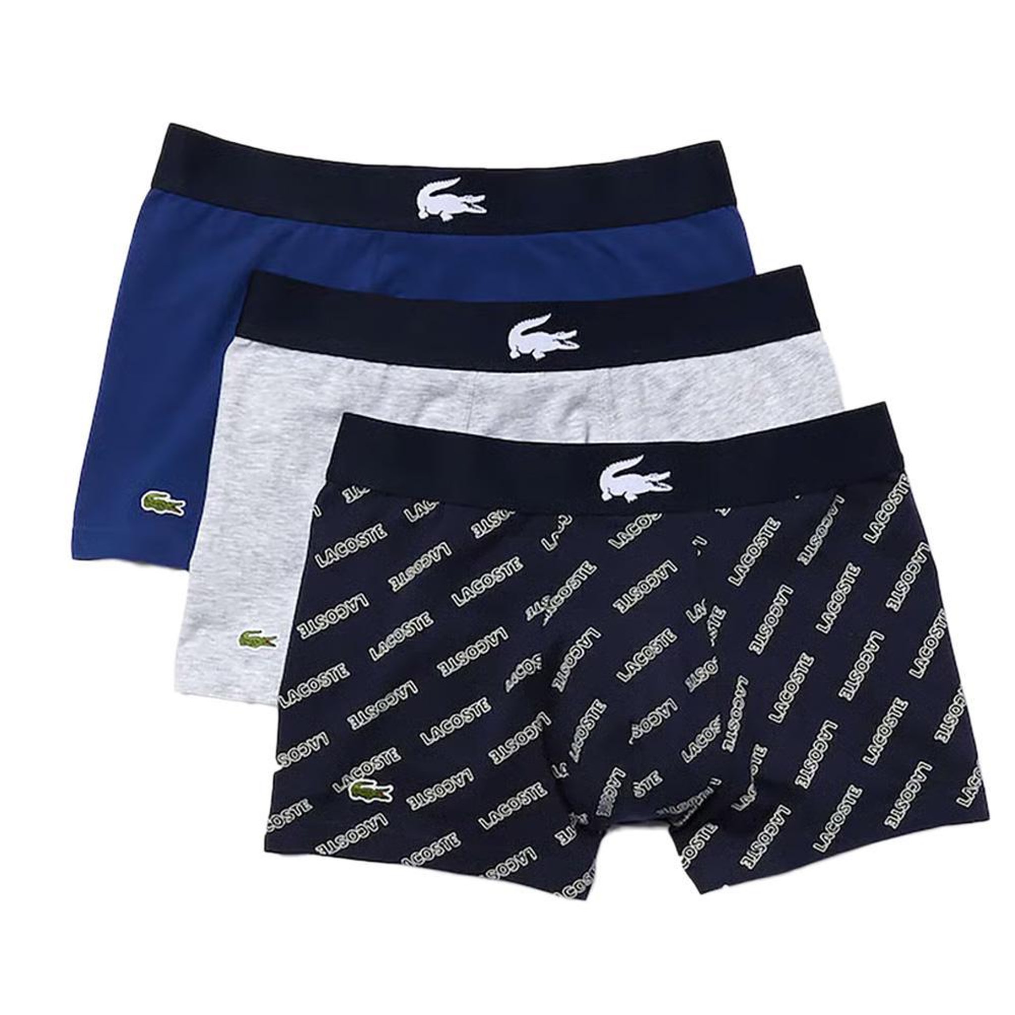 Voir la diapositive 1 : Lacoste X3 boxers marine/gris/bleu homme lacoste 5h1774
