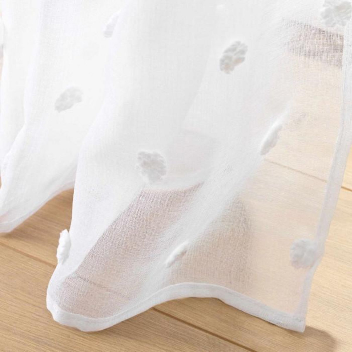 Paris Prix Rideau Voilage à Œillets  Pompinou  140x240cm Blanc