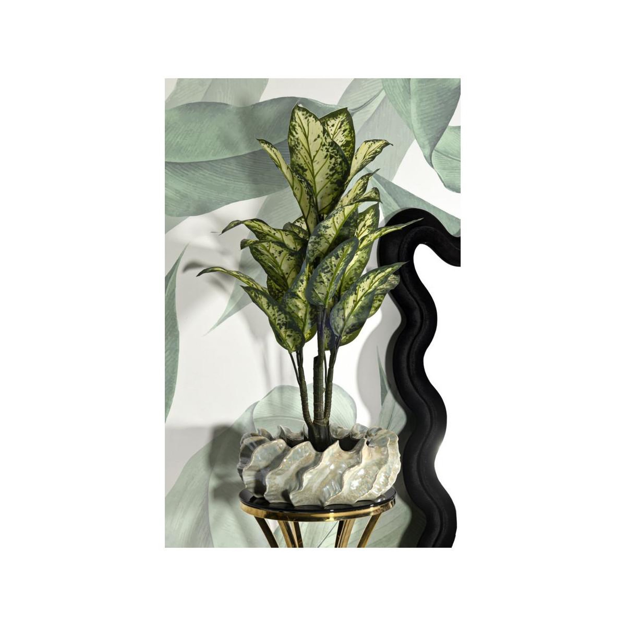 Voir la diapositive 5 : Paris Prix Cache-pot bas  perly  43cm blanc