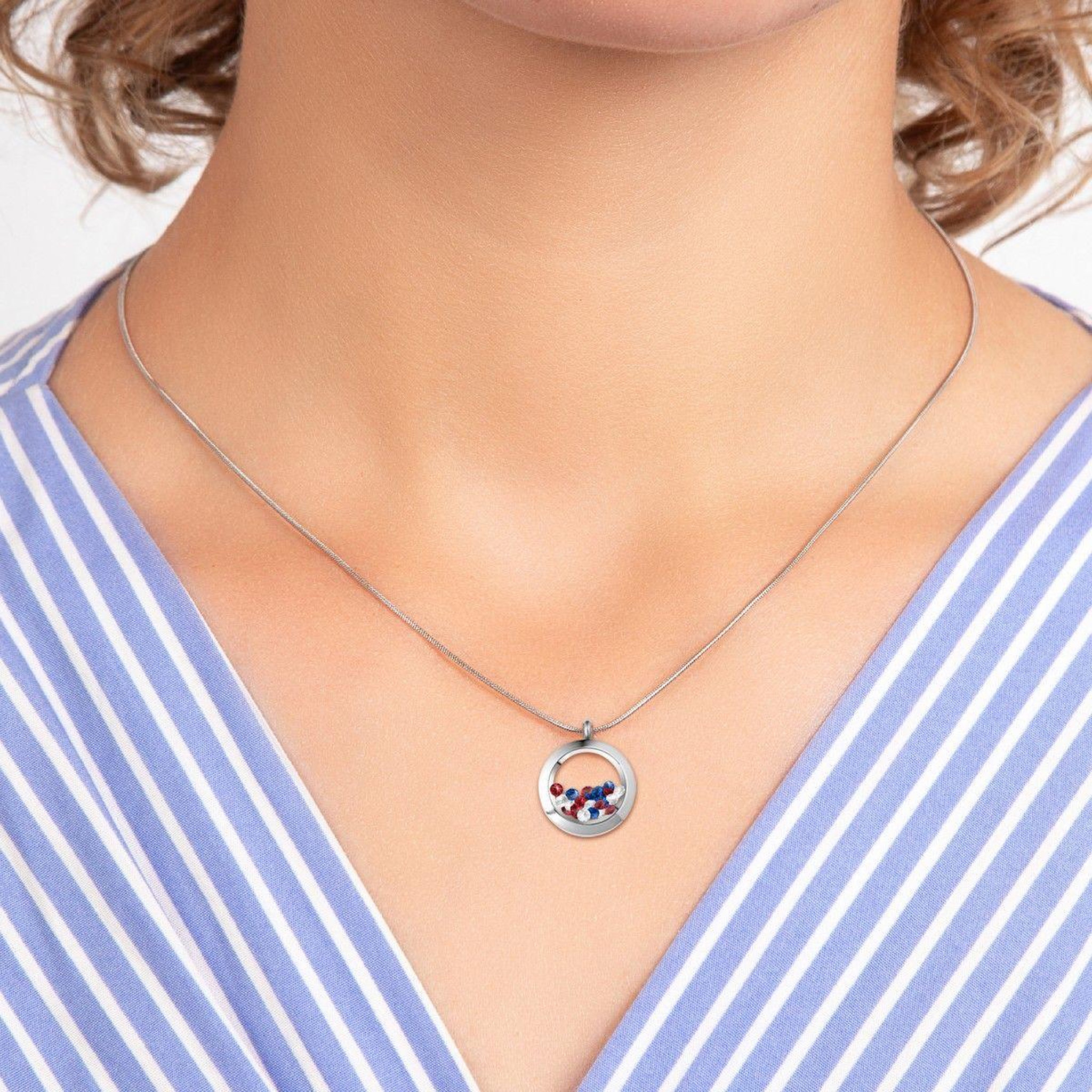 Voir la diapositive 2 : SC CRYSTAL Collier orné SC Crystal de Cristaux scintillants
