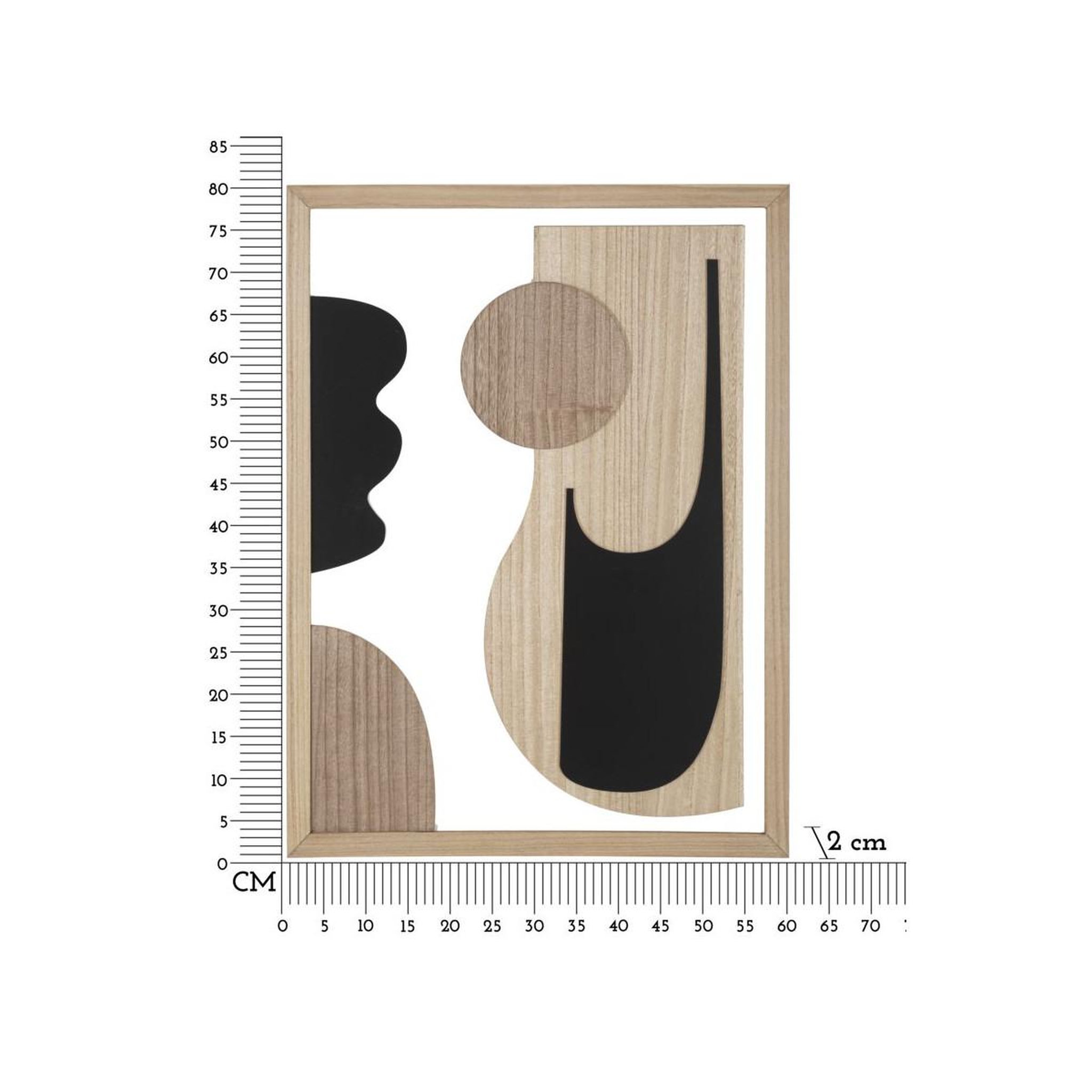 Voir la diapositive 6 : Paris Prix Décoration murale encadrée  astrys  80cm naturel & noir