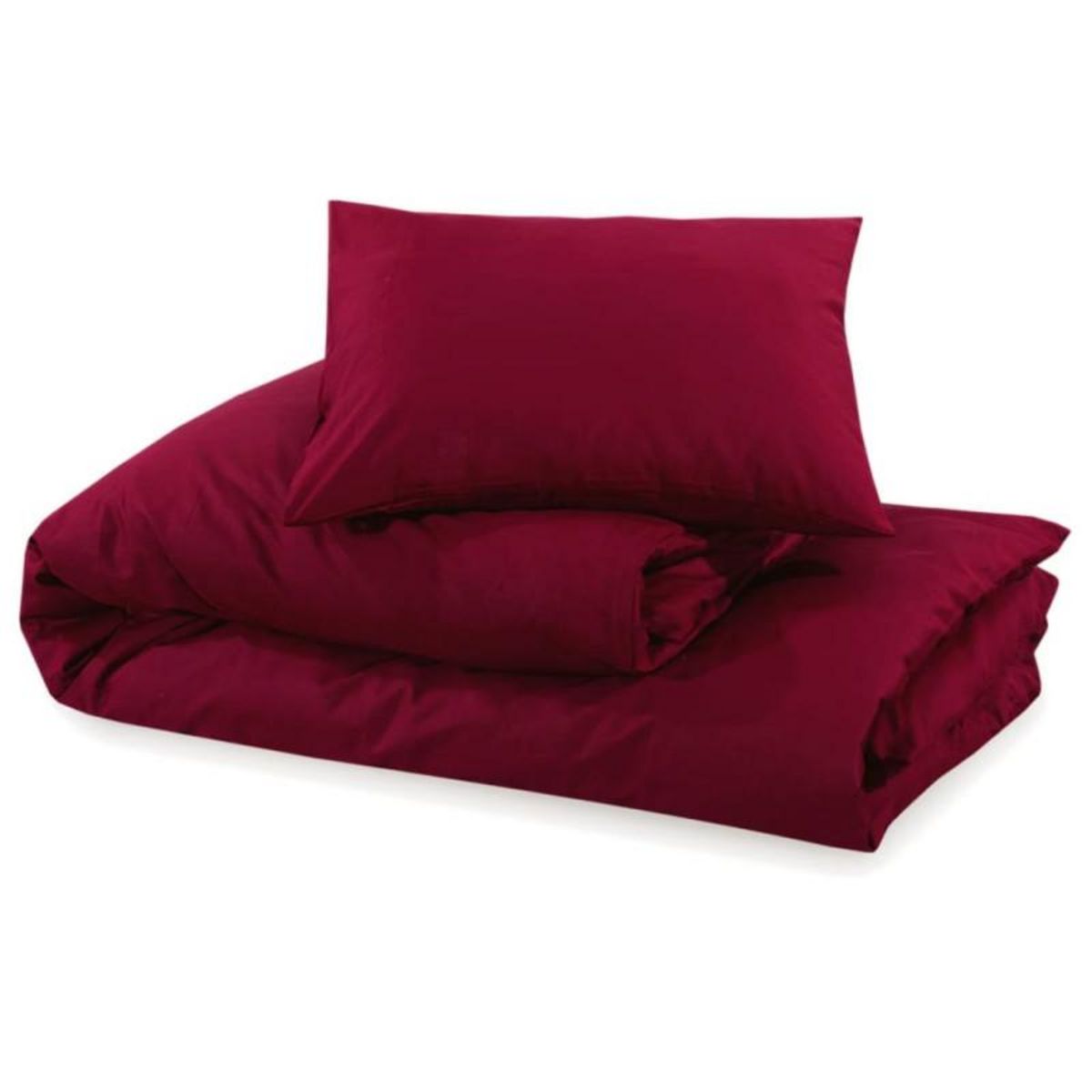 VIDAXL Ensemble de housse de couette Bordeaux 140x200 cm Microfibre