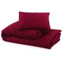 Voir la diapositive 6 : VIDAXL Ensemble de housse de couette Bordeaux 140x200 cm Microfibre