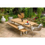 Voir la diapositive 1 : JARDILINE Table de jardin - 6/10 places - Aluminium/Bois - Blanc - SEYCHELLES