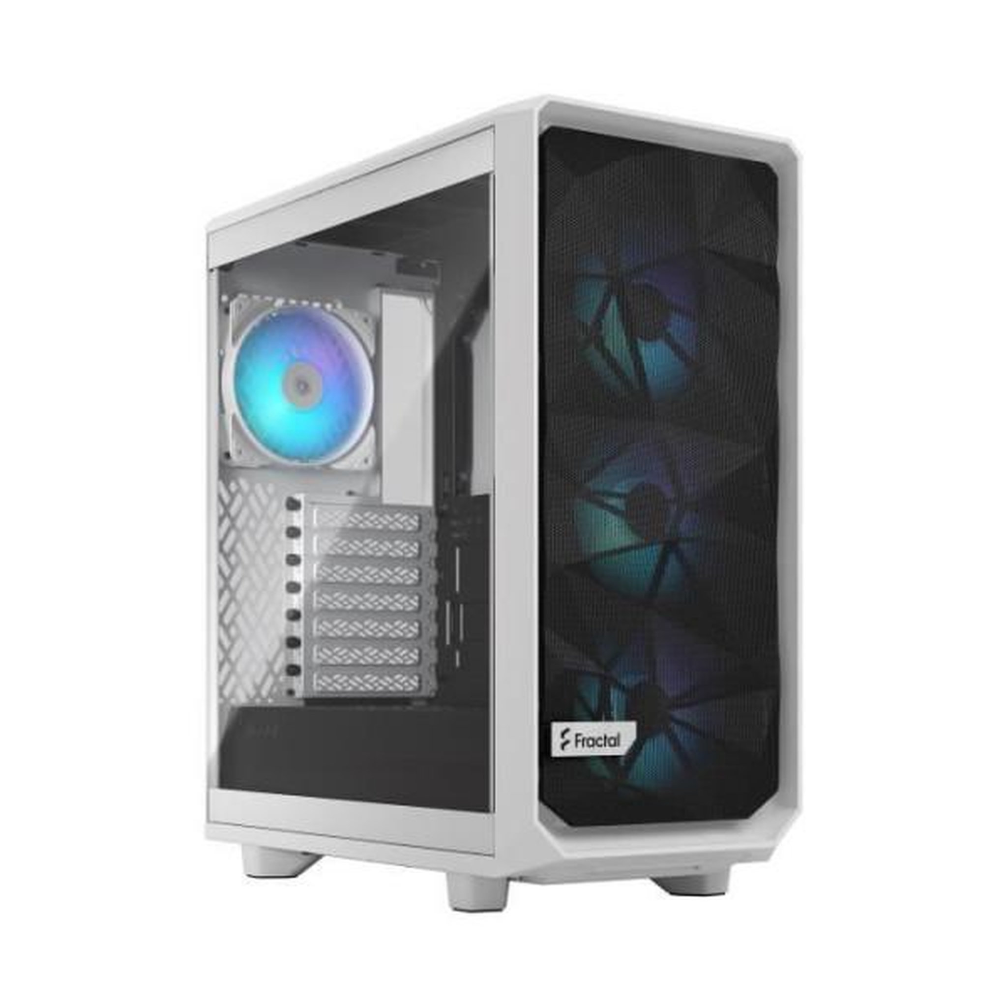 Voir la diapositive 5 : Fractal Design Boîtier PC FRACTAL DESIGN Meshify 2 Compact RGB White TG Clear Tint ATX