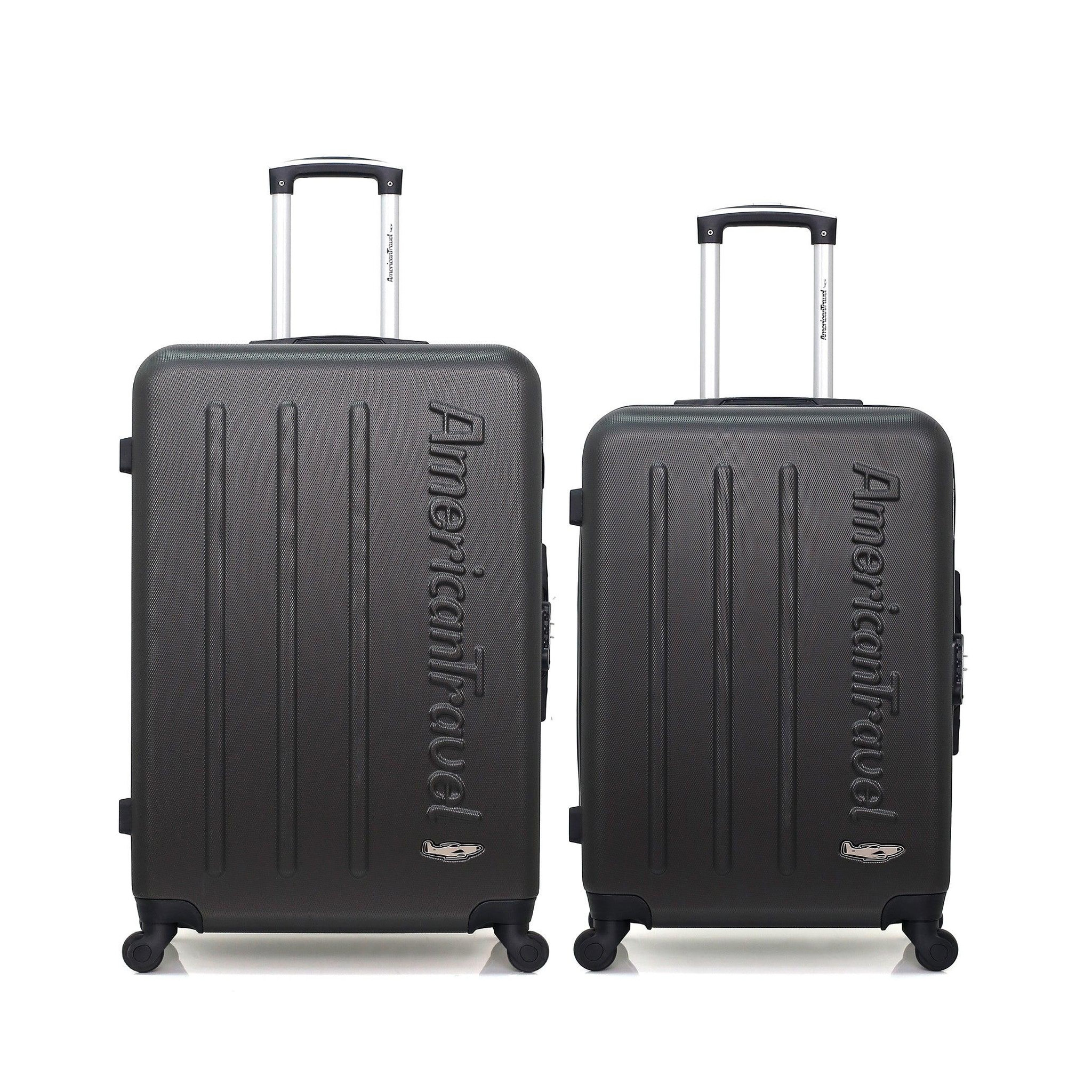 AMERICAN TRAVEL American travel  - lot de 2  -  valise grand format et valise weekend bronx