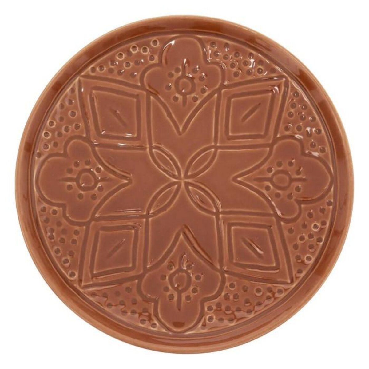 SECRET DE GOURMET Lot de 6 Assiettes à Dessert  Sienna  20cm Terracotta