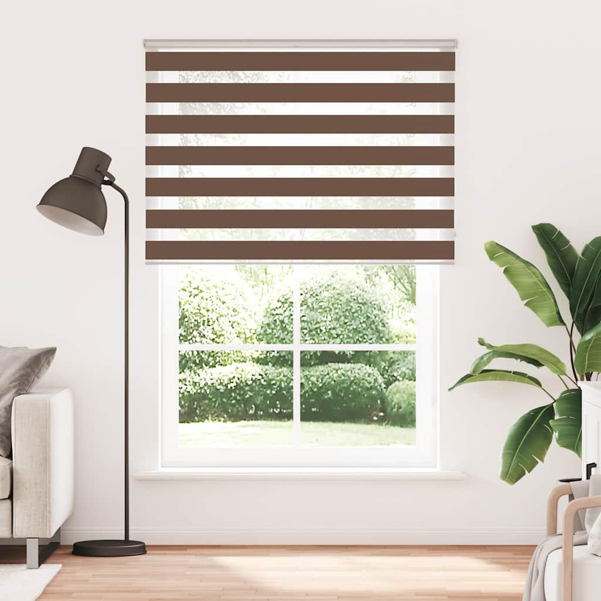 Voir la diapositive 2 : VIDAXL Store zebre marron 165x230cm largeur du tissu 160,9cm polyester