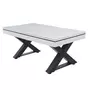 CONCEPT USINE Table multi-jeux en bois blanc ping-pong et billard TEXAS