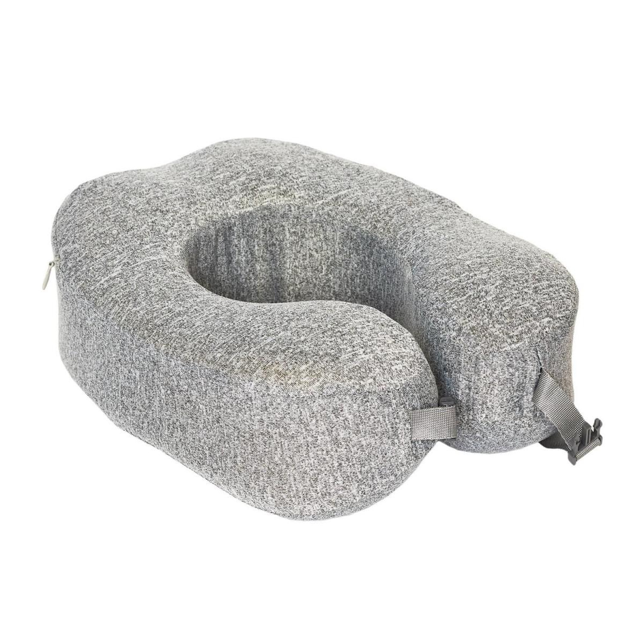 Voir la diapositive 2 : JET LAG Coussin de voyage  mémoire de forme  27cm gris